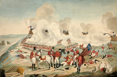 Battle of New Orleans and death of Major General Packenham on the 8th of January 1815, pub. 1815 by American School